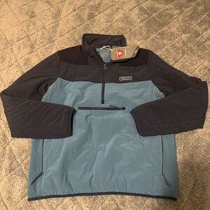 Vineyard Vines Men’s Medium Performance Marine Air Shep Half Zip Shirt NWT